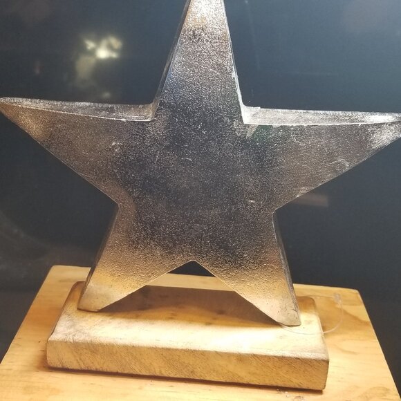 Star Table Accent.. Many Uses !!! Awards Decoration ..Solid wood base NIB - Picture 11 of 11